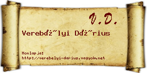 Verebélyi Dárius névjegykártya
